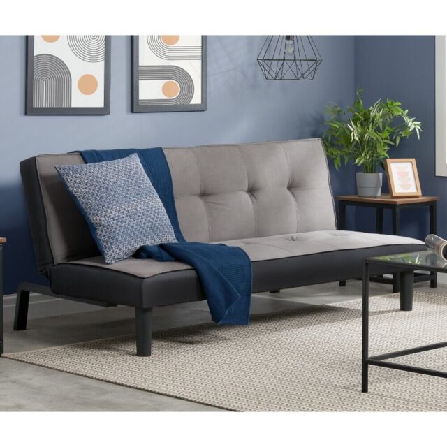 Grey Fabric Sofa Bed, Aurora Adjustable Two Seater Recliner Fabric