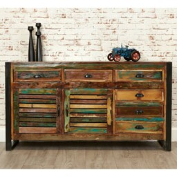 Reclaimed Sideboard Large Urban Chic Rustic Storage Cabinet For Home