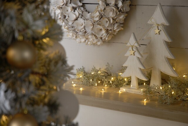 Christmas Outdoor Fairy String Lights 80 Led Warm White Timer Free Aa