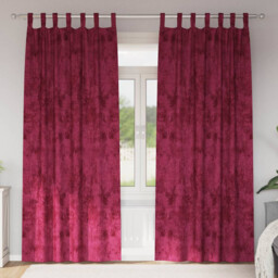 Curtains Wine Red 140x245 Cm Velvet Thermal Room Darkening Pair 2pcs