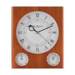 Widdop Wooden Clock Thermometer And Hygrometer W8020
