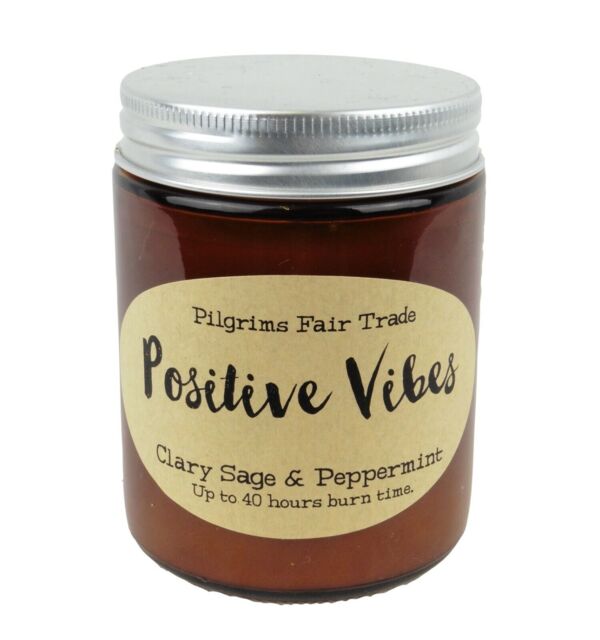 Pilgrims Fair Trade Aromatherapy Soy Wax Jar Candles 200g Vegan