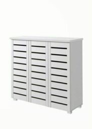 Timber Art Design Tad039 3 Door Shoe Cabinet - White
