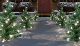 Premier Christmas Outdoor Garden 15 Led Mini Tree Path Lights 6 Piece