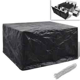 Garden Furniture Cover 6 Person Poly Rattan Set 8 Eyelets 172 X 113cm