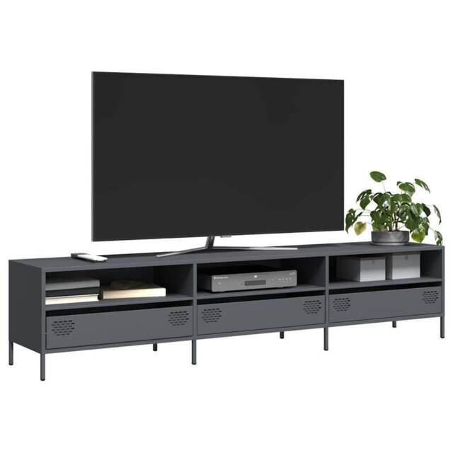 Tv Cabinet Anthracite 202x39x43.5 Cm Cold-rolled Steel Vidaxl