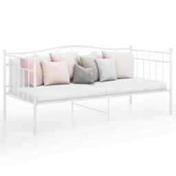 Sofa Bed Frame White Metal 90x200 Cm Vidaxl