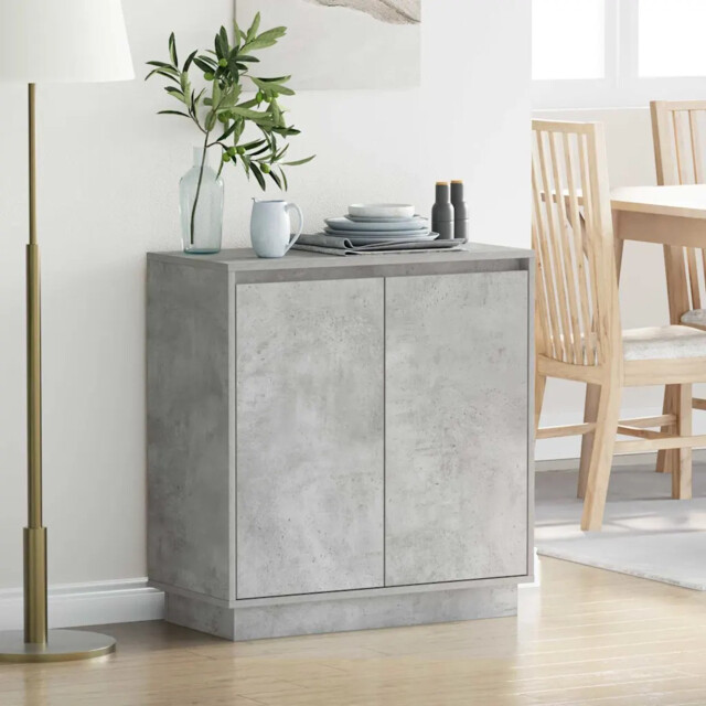 Sideboard Concrete Grey 71 X 34.5 X 75 Cm Engineered Wood Vidaxl