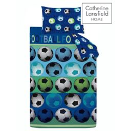 Catherine Lansfield Football Abstract Design Kids Duvet Cover Set /