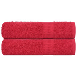 Shower Towels 2 Pcs Red 70x140 Cm 360 Gsm 100% Cotton Vidaxl