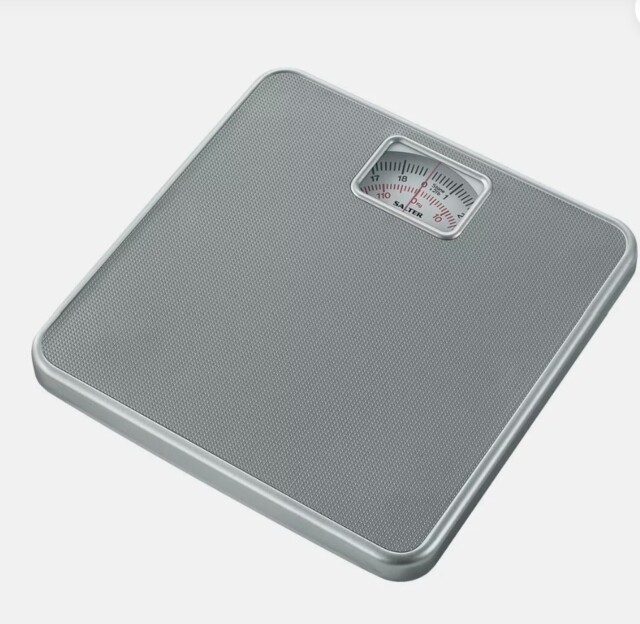 Salter 433 Svdr Easy To Read Dial Mechanical Bathroom Scales - Silver