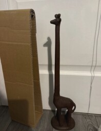 Cast Iron Giraffe Toilet Roll Holder Free Standing -novelty