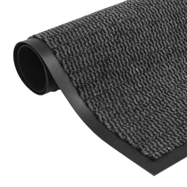 Dust Control Mat Anthracite 120x180 Cm Tufted Pp Damp-proof Rubber
