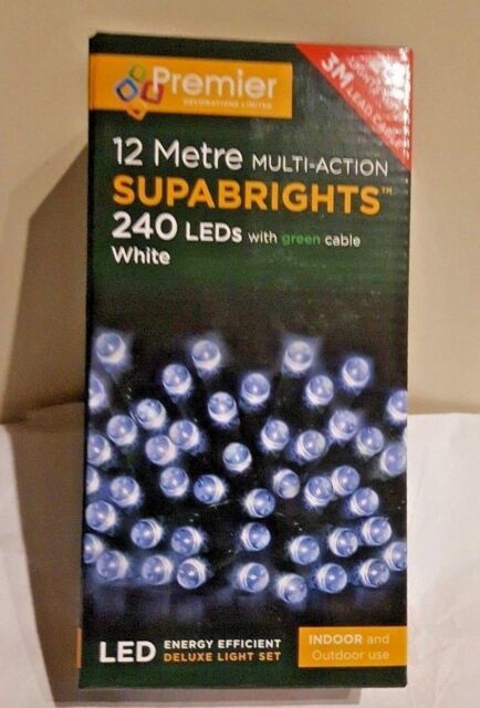 Premier Multi Action Supabrights Led Christmas Xmas Lights 240 Led