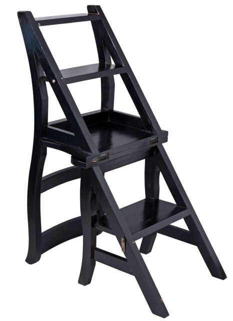 Ladder Chair Mahogany Convertible Chair Library Chair Step Stool