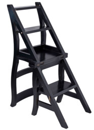 Ladder Chair Mahogany Convertible Chair Library Chair Step Stool