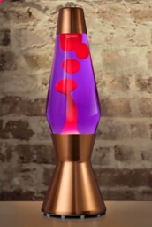 Mathmos Heritage Astro Lava Lamp Copper Finish With Red Wax In Purple