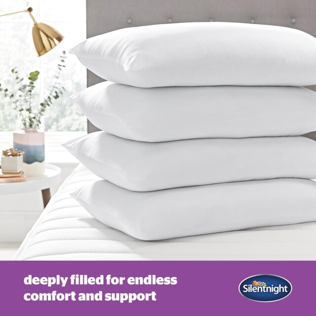 Deep Sleep 100% Pure Pillows 4 Pack Medium Side Front Back Support