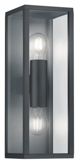 Outdoor Light Grey Garonne 2 Wall Ip44 Anthracite Trio 201860242