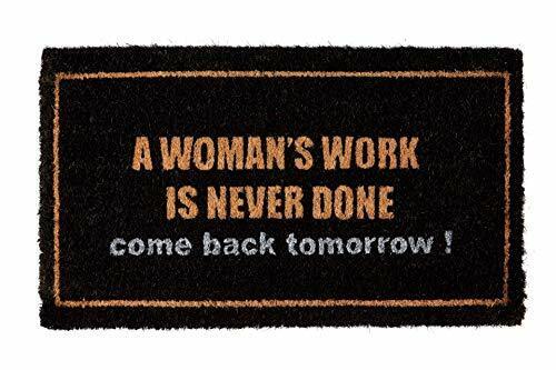 Groundsman Tough Coir Doormat A Womans Work Is Never Done 33cm X 60cm