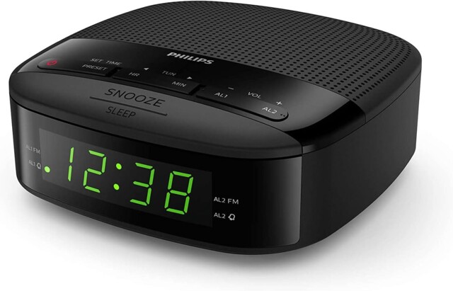 Philips Clock Radio With Digital Tuning, Black - Tar3205/12
