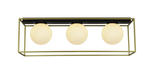 Ceiling Light Gold Box 3 Semi-flush Searchlight 4453-3go