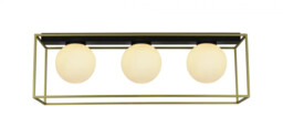 Ceiling Light Gold Box 3 Semi-flush Searchlight 4453-3go