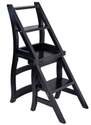 Ladder Chair Mahogany Convertible Chair Library Chair Step Stool