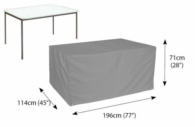 Bosmere U560 - Rectangular Table Cover Thunder Grey - 8 Seat