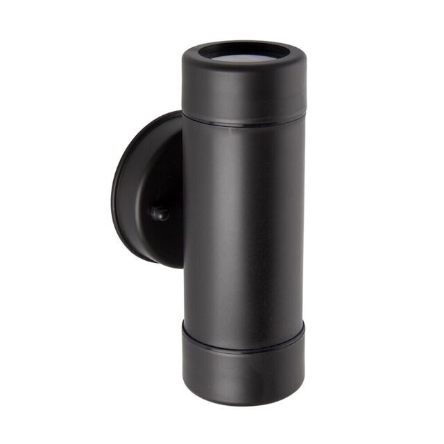 Saxby Icarus Black Outdoor Led Gu10 Up/down Marine Twin Wall Light