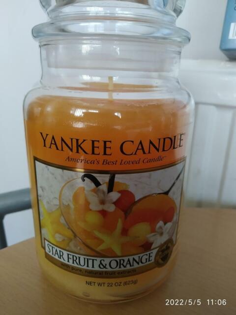Yankee Candle Large Jar 'star Fruit & Orange' - Deerfield - & Unused