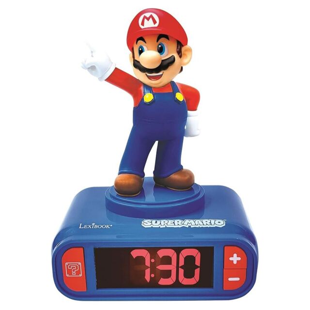 Lexibook Super Mario 3d Digital Alarm Clock Night Light Kids