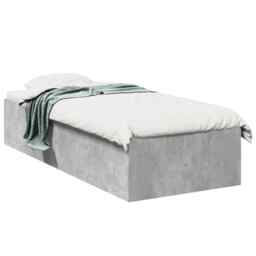 Bed Frame Concrete Grey 100x200 Cm Engineered Wood Vidaxl