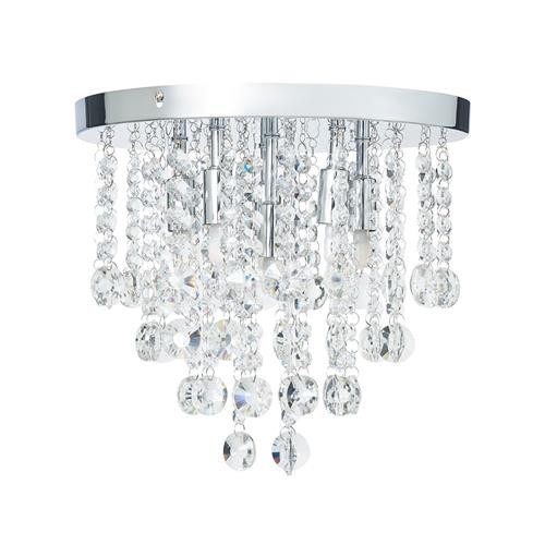 Litecraft Montego Flush Mounted Ceiling Light Crystal Effect -