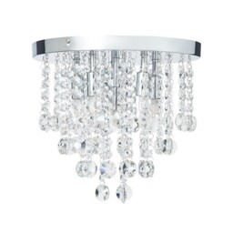 Litecraft Montego Flush Mounted Ceiling Light Crystal Effect -