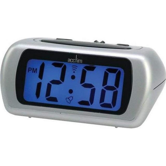 Acctim Auric Lcd Alarm Clock - Silver