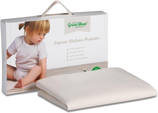 Moses Basket Waterproof Mattress Protector - Organic Cotton,