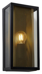Outdoor Light Black Cuba Wall Brass Zink Zn-40002-blk