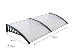 Front Door Canopy Porch Rain Protector Awning Lean-to Roof Shelter 90