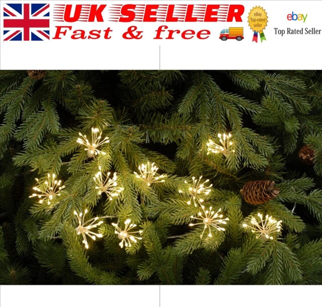 Festive Starburst Lights Warm White 400 Led Christmas Lights