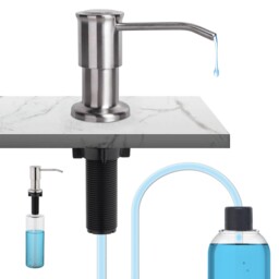Ibergrif M34040a Kitchen Sink Soap 500ml Bottle, 100cm Extended Tube,
