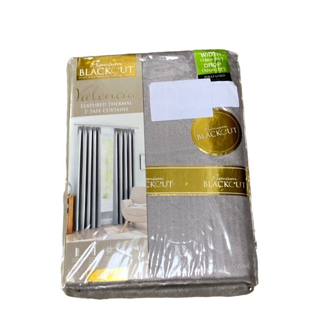 Valencia Textured Thermal Blackout Silver Curtains