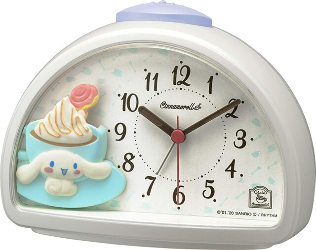 Rhythm Alarm Clock Cinnamoroll Electronic Sound Alarm White 4se563mb03