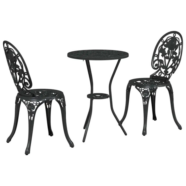 Garden Bistro Set 3 Pcs Aluminium Outdoor Dining Patio Furniture Metal