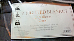Highams Weighted Blanket 125 X 180cm 6kg - Grey - 100% Cotton -
