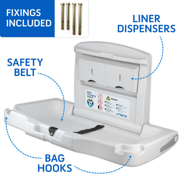 Wall Mounted Baby Changing Table Unit Changer Nappy Station Commercial