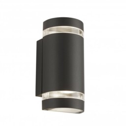 Searchlight 2002-2gy-led Outdoor 2 Light Curved Wall Bracket Grey