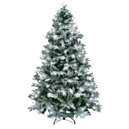 Pre Lit Christmas Tree Green Xmas Led Lights Snow Covered Xmas Home