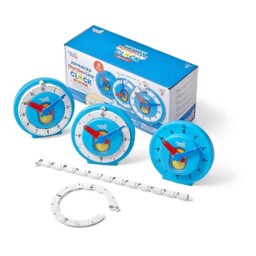 Hand2mind Advanced Numberline Clock, Number Line For Kids, Learn To