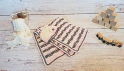 Soft Handmade Baby Blanket With Matching Hat, Soft, Multicoloured